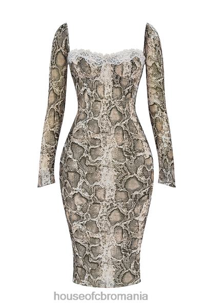 îmbrăcăminte House of CB rochie corset cu imprimeu sarpe seraphina X4F68145