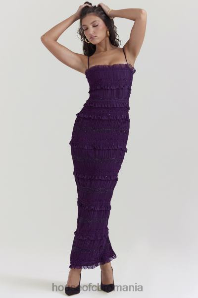 îmbrăcăminte House of CB rochie corset cu pliuri din paiete struguri solana X4F68121