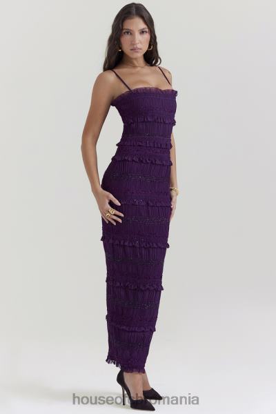 îmbrăcăminte House of CB rochie corset cu pliuri din paiete struguri solana X4F68121