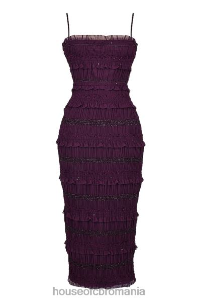 îmbrăcăminte House of CB rochie corset cu pliuri din paiete struguri solana X4F68121