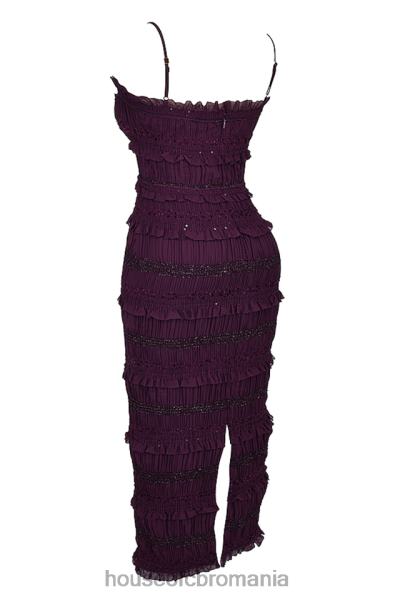 îmbrăcăminte House of CB rochie corset cu pliuri din paiete struguri solana X4F68121