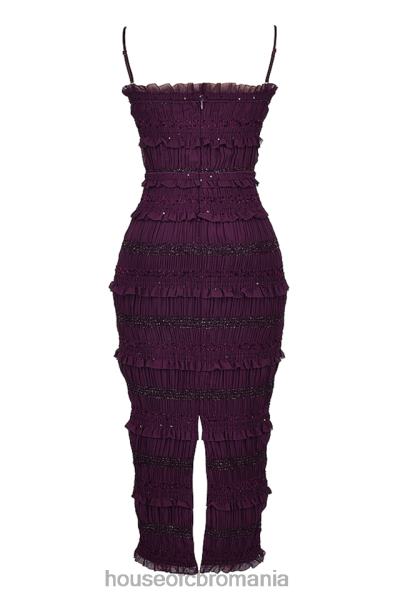 îmbrăcăminte House of CB rochie corset cu pliuri din paiete struguri solana X4F68121