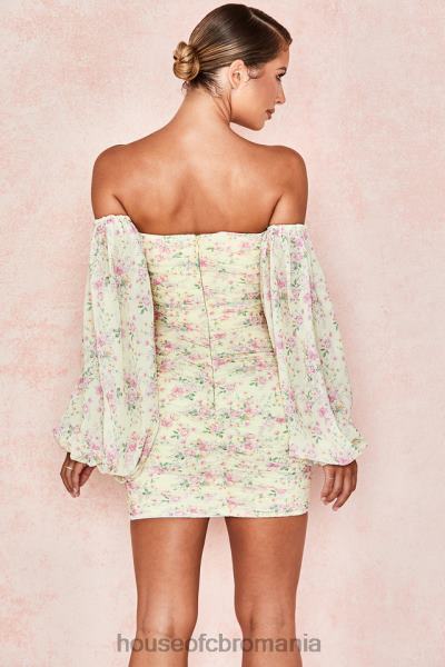 îmbrăcăminte House of CB rochie corset cu volane florale giovanna lemon X4F68610