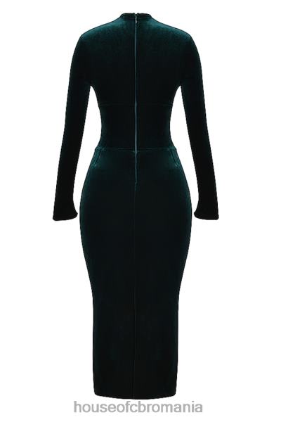 îmbrăcăminte House of CB rochie corset din catifea arabella forest X4F68339