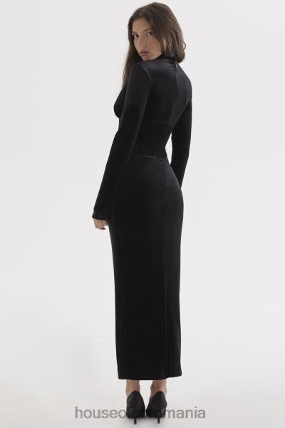 îmbrăcăminte House of CB rochie corset din catifea neagra arabella X4F68306
