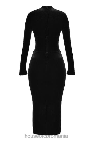 îmbrăcăminte House of CB rochie corset din catifea neagra arabella X4F68306