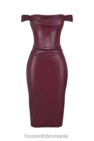 îmbrăcăminte House of CB rochie corset din piele vegana corb dud X4F68129