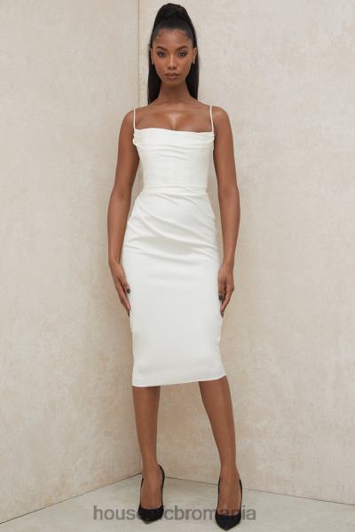 îmbrăcăminte House of CB rochie corset din satin ivoire anja X4F68595