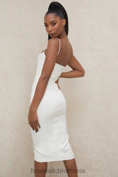 îmbrăcăminte House of CB rochie corset din satin ivoire anja X4F68595