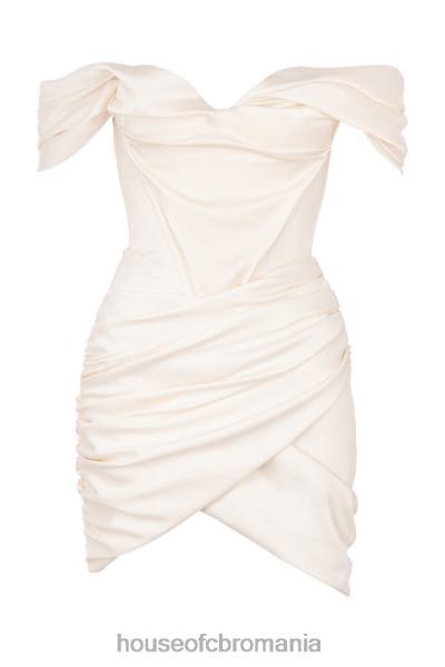 îmbrăcăminte House of CB rochie corset din satin ivoire coraline X4F68627