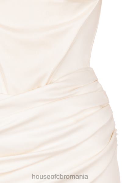 îmbrăcăminte House of CB rochie corset din satin ivoire coraline X4F68627