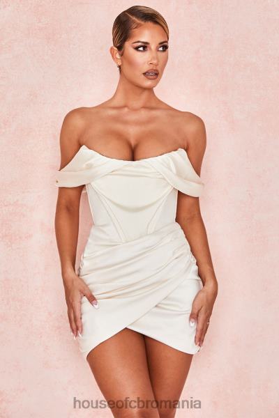îmbrăcăminte House of CB rochie corset din satin ivoire coraline X4F68627