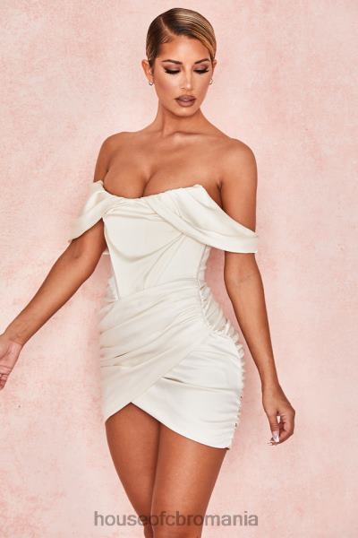 îmbrăcăminte House of CB rochie corset din satin ivoire coraline X4F68627