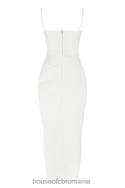 îmbrăcăminte House of CB rochie corset din satin ivory flora X4F68523