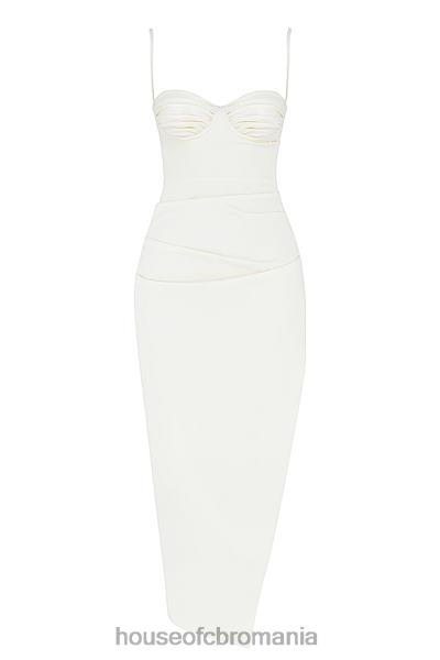 îmbrăcăminte House of CB rochie corset din satin ivory flora X4F68523