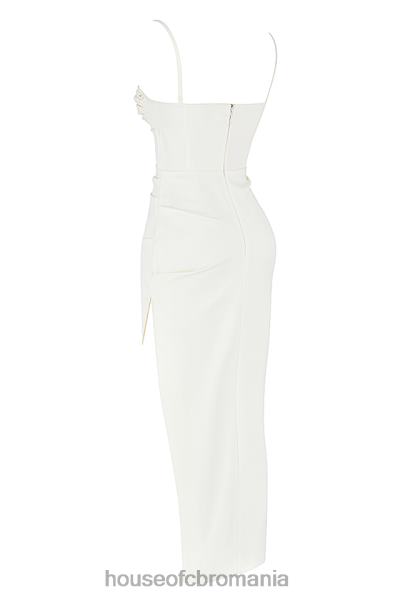 îmbrăcăminte House of CB rochie corset din satin ivory flora X4F68523