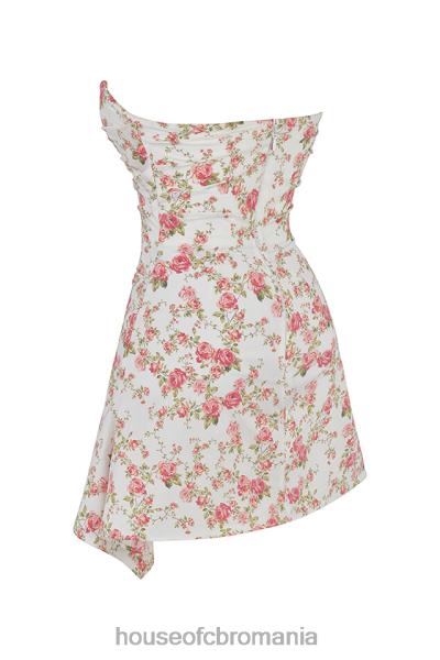 îmbrăcăminte House of CB rochie corset drapată cu imprimeu trandafir iasomie X4F68439