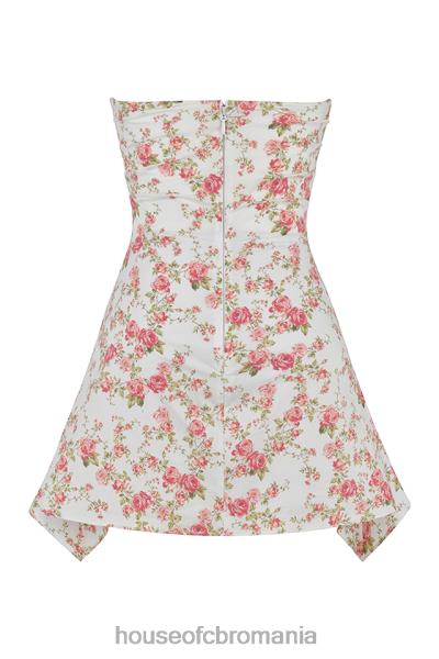 îmbrăcăminte House of CB rochie corset drapată cu imprimeu trandafir iasomie X4F68439