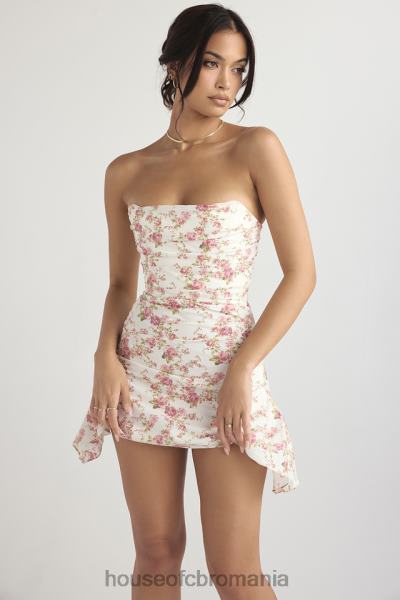 îmbrăcăminte House of CB rochie corset drapată cu imprimeu trandafir iasomie X4F68439