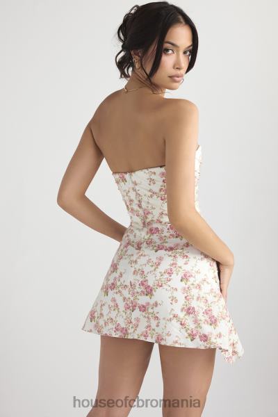 îmbrăcăminte House of CB rochie corset drapată cu imprimeu trandafir iasomie X4F68439