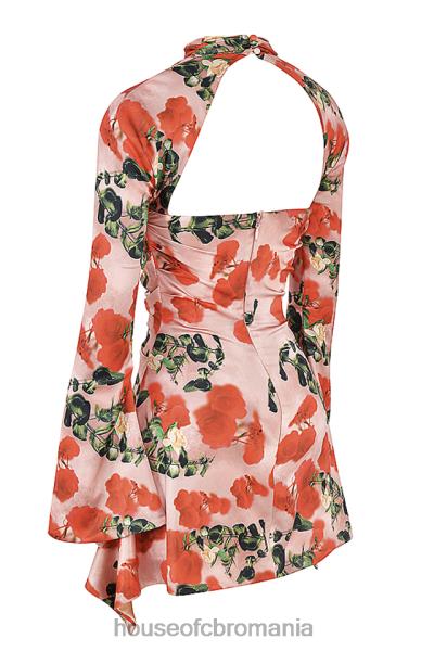 îmbrăcăminte House of CB rochie corset drapată cu imprimeu trandafir toira X4F68503