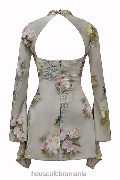 îmbrăcăminte House of CB rochie corset drapată floral toira vintage X4F68272