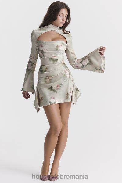 îmbrăcăminte House of CB rochie corset drapată floral toira vintage X4F68272