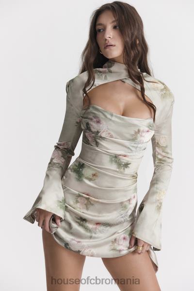 îmbrăcăminte House of CB rochie corset drapată floral toira vintage X4F68272