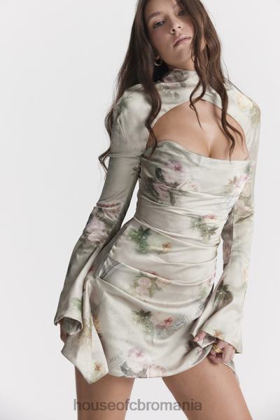 îmbrăcăminte House of CB rochie corset drapată floral toira vintage X4F68272