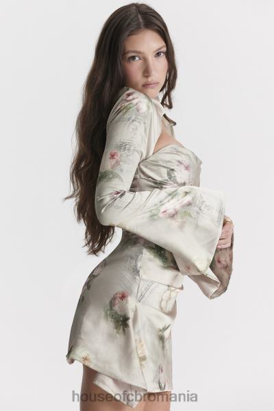 îmbrăcăminte House of CB rochie corset drapată floral toira vintage X4F68272