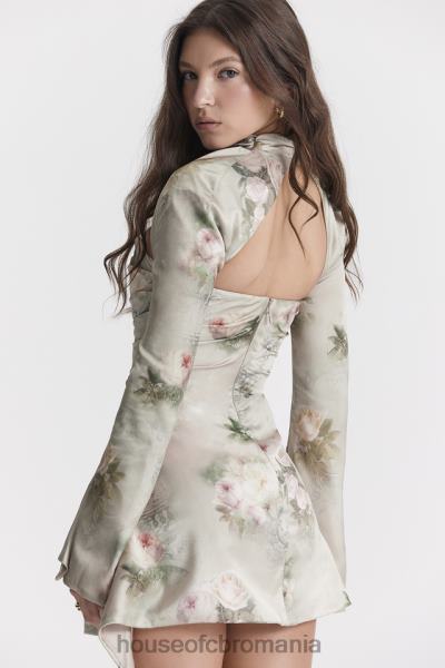 îmbrăcăminte House of CB rochie corset drapată floral toira vintage X4F68272