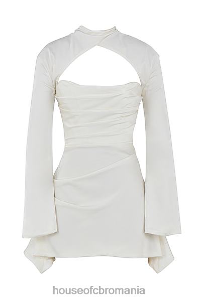 îmbrăcăminte House of CB rochie corset drapată ivoire toira X4F68490