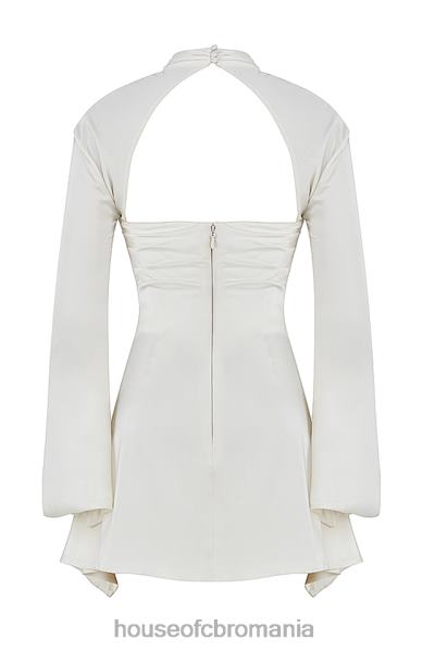 îmbrăcăminte House of CB rochie corset drapată ivoire toira X4F68490