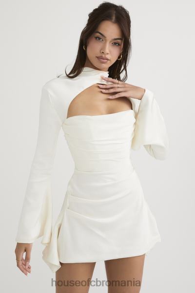 îmbrăcăminte House of CB rochie corset drapată ivoire toira X4F68490