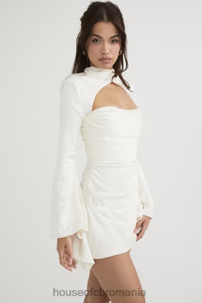 îmbrăcăminte House of CB rochie corset drapată ivoire toira X4F68490