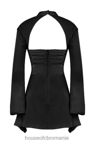 îmbrăcăminte House of CB rochie corset drapată neagră toira X4F68473