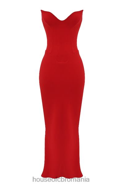 îmbrăcăminte House of CB rochie corset fara bretele tamara cherry X4F68230