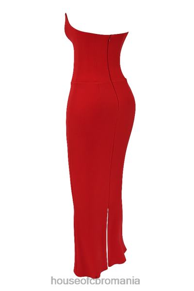 îmbrăcăminte House of CB rochie corset fara bretele tamara cherry X4F68230