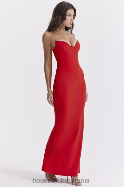 îmbrăcăminte House of CB rochie corset fara bretele tamara cherry X4F68230