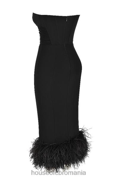 îmbrăcăminte House of CB rochie corset neagra fara bretele fionula X4F68457