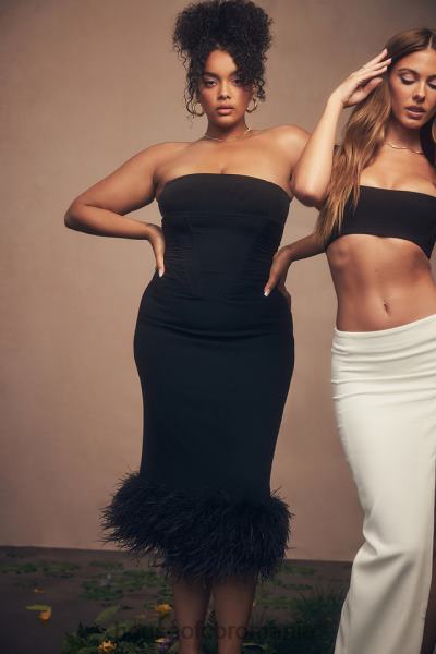 îmbrăcăminte House of CB rochie corset neagra fara bretele fionula X4F68457
