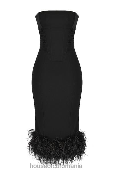 îmbrăcăminte House of CB rochie corset neagra fara bretele fionula X4F68457