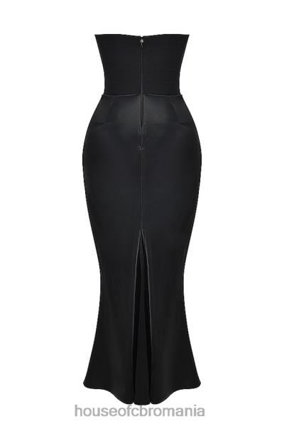 îmbrăcăminte House of CB rochie corset neagra fara bretele persephone X4F68119
