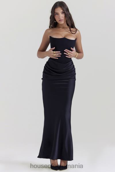 îmbrăcăminte House of CB rochie corset neagra fara bretele persephone X4F68119