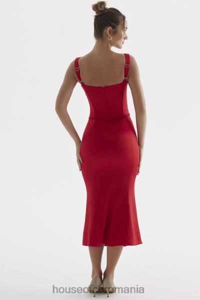 îmbrăcăminte House of CB rochie corset trandafir rosu valencia X4F68304