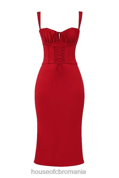 îmbrăcăminte House of CB rochie corset trandafir rosu valencia X4F68304