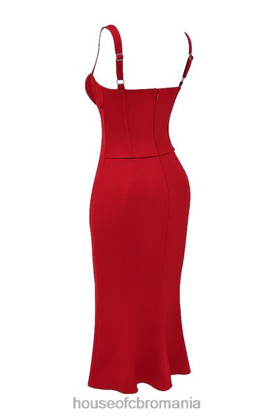 îmbrăcăminte House of CB rochie corset trandafir rosu valencia X4F68304