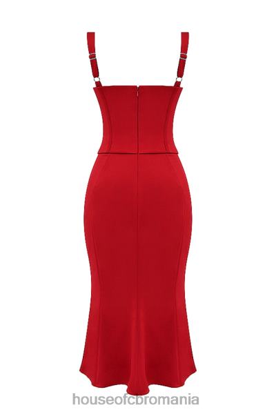 îmbrăcăminte House of CB rochie corset trandafir rosu valencia X4F68304
