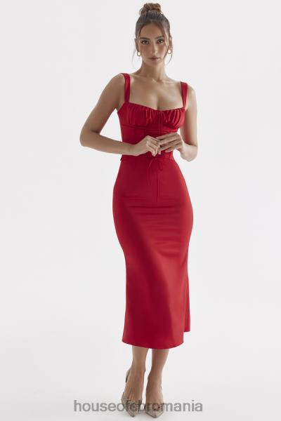 îmbrăcăminte House of CB rochie corset trandafir rosu valencia X4F68304