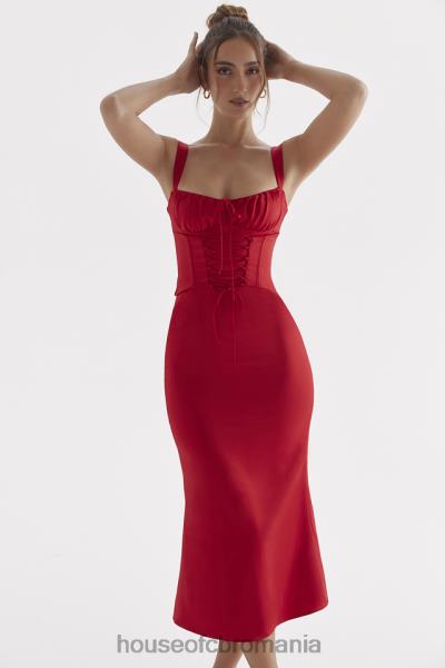 îmbrăcăminte House of CB rochie corset trandafir rosu valencia X4F68304